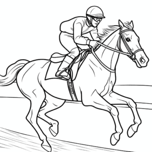 Desenho de cavalo do derby de kentucky para colorir