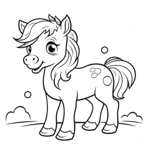 Desenho de cavalo encantado para colorir