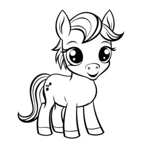 Desenho de cavalo encantador para colorir