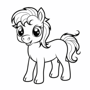 Desenho de cavalo engraçado para colorir