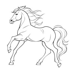 Desenho de cavalo fácil para colorir