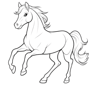 Desenho de cavalo fácil para colorir