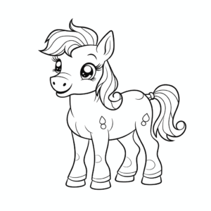 Desenho de cavalo feliz para colorir