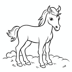Desenho de cavalo feminino para colorir