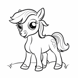 Desenho de cavalo inteligente para colorir