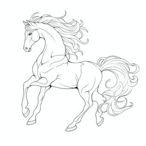 Desenho de cavalo livre para colorir