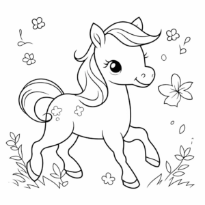 Desenho de cavalo para bebê para colorir