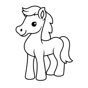 Desenho de cavalo para bebê para colorir