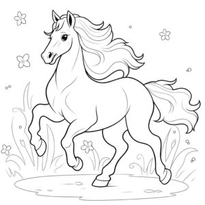 Desenho de cavalo para colorir para colorir