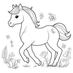 Desenho de cavalo para crianças para colorir