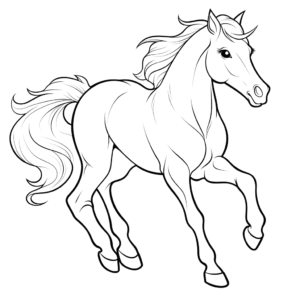Desenho de cavalo pinto para colorir