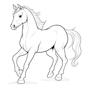 Desenho de cavalo quarto de milha para colorir