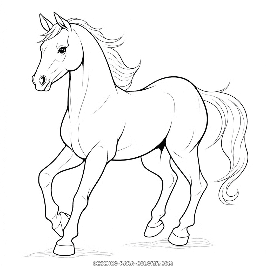 Desenho de cavalo quarto de milha para colorir