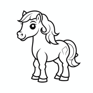 Desenho de cavalo sábio para colorir