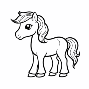 Desenho de cavalo tranquilo para colorir
