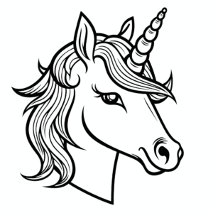 Desenho de chifre de unicórnio para colorir