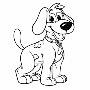 Desenho de clifford, o grande cão vermelho para colorir