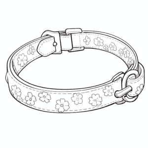 Desenho de coleira para cães para colorir