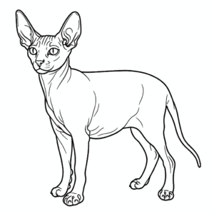 Desenho de cornish rex para colorir