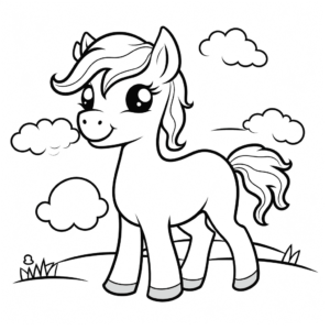 Desenho de desenho de cavalo grátis para colorir