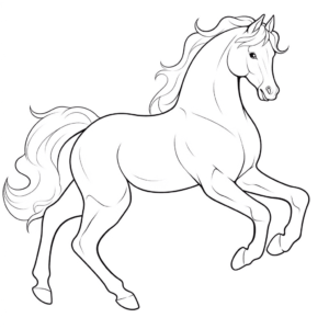 Desenho de desenho de cavalo gratuito para colorir