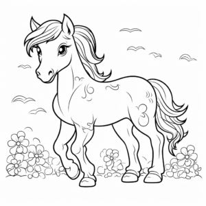 Desenho de desenho de cavalo para impressão para colorir