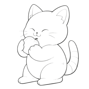 Desenho de desenho de gato para colorir