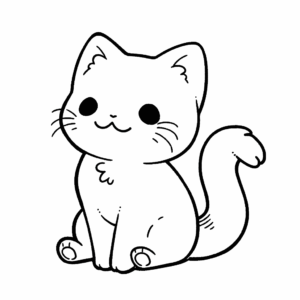 Desenho de dia do gato para colorir