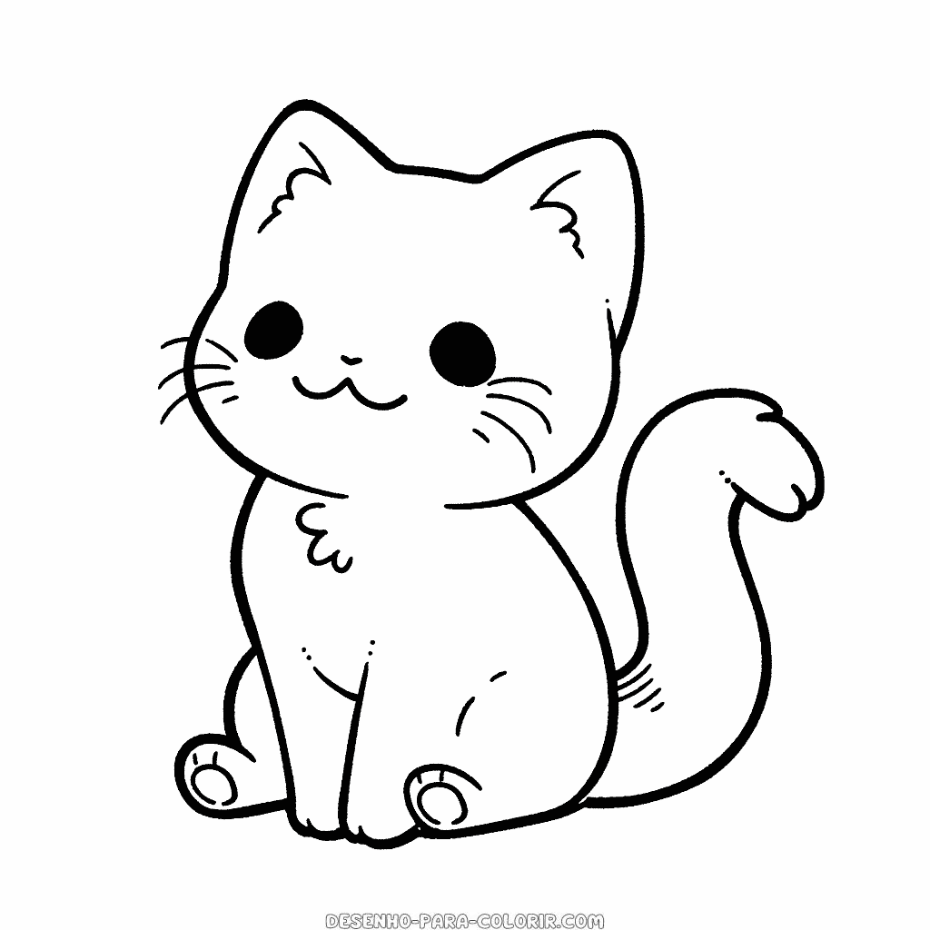 Desenho de dia do gato para colorir