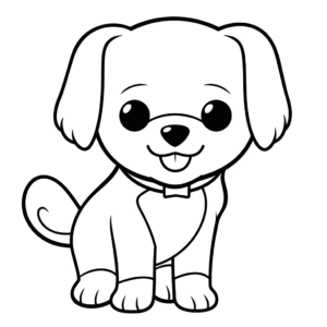 Desenho de emoji de cachorro para colorir