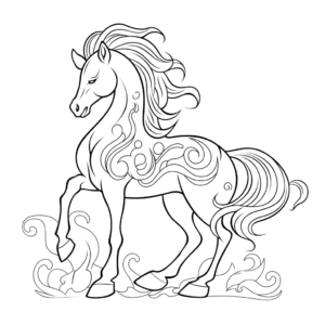 Desenho de espírito de cavalo para colorir