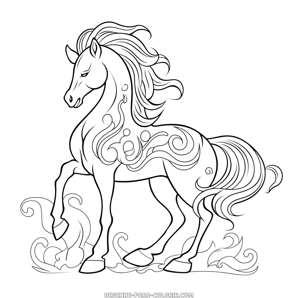 Desenho de espírito de cavalo para colorir