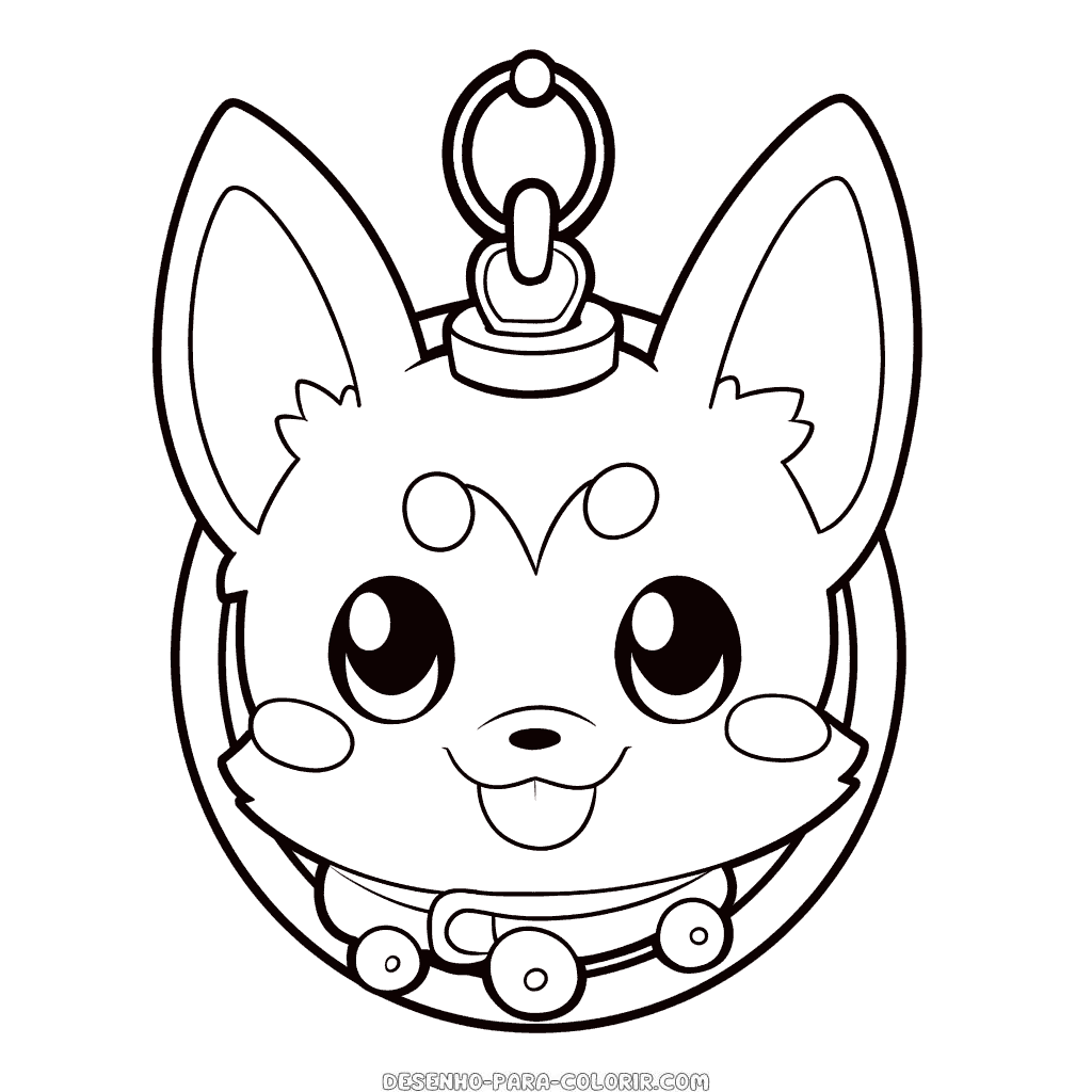 Desenho de etiqueta de cachorro para colorir
