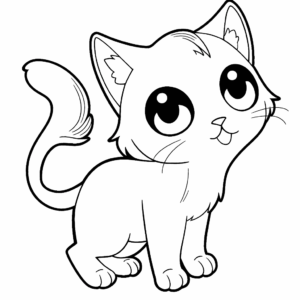 Desenho de gato brincalhão para colorir