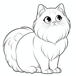 Desenho de gato do himalaia para colorir