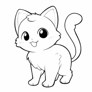 Desenho de gato engraçado para colorir