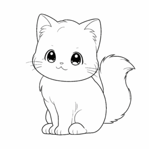 Desenho de gato grátis para colorir