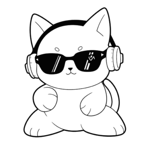 Desenho de gato legal para colorir