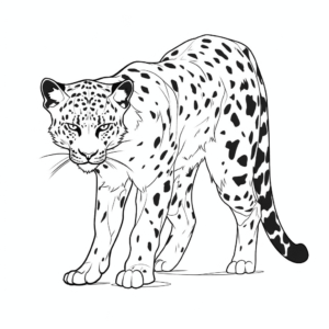 Desenho de gato leopardo para colorir