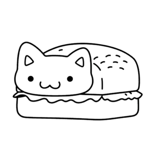 Desenho de gato nyan para colorir
