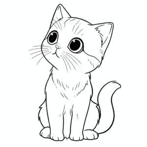 Desenho de gato para adolescentes para colorir