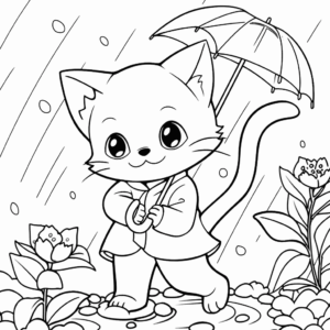 Desenho de gato para crianças para colorir