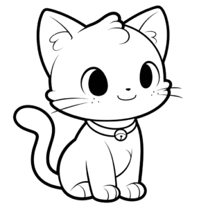 Desenho de gato para crianças para colorir