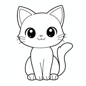 Desenho de gato para download para colorir