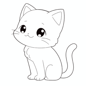 Desenho de gato para o bebê para colorir