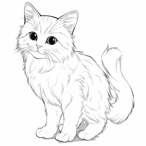 Desenho de gato realista para adultos para colorir