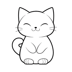 Desenho de gato sábio para colorir
