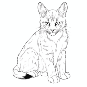Desenho de gato selvagem para colorir