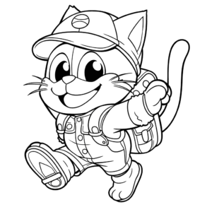 Desenho de gato superior para colorir