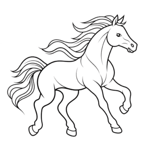 Desenho de imagem de cavalo para colorir